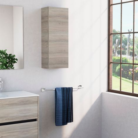 Inda - Pensile bagno con anta DX e ripiano 30x80 cm - Abete (1/4)