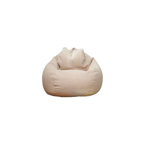 Housse pour pouf - Coton et lin 100 x 120 cm (kaki) - Fermeture éclair