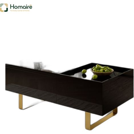 Couchtisch MDF Schwarz 100 x 50 x 54.5 cm HOMAIRE (1/5)