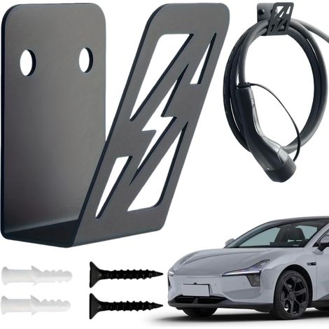 Support de chargeur pour véhicule électrique - Fixation murale en fer pour voiture, organisateur de câbles pour véhicules électriques, rangement pour garage pour camions, SUV, camping-cars, voyages qu (1/5)