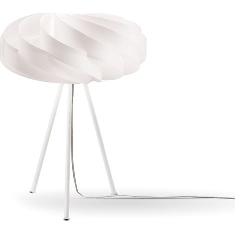 Lampada Da Scrivania-Ufficio Moderna Flat Polilux ® Bianco E Metallo 1 Luce E27 (1/2)