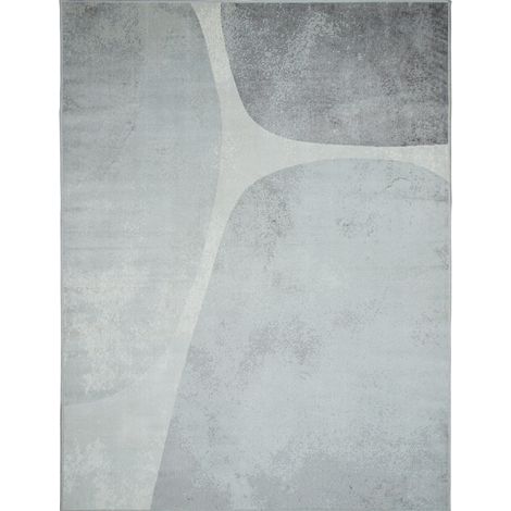 ARIZONA - Tapis doux moderne motifs géométriques gris 160x230 (1/5)