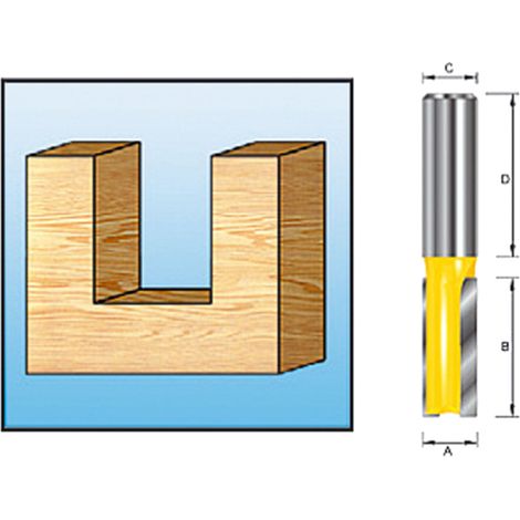 MAKITA D-09276 Gerader Fräser mit zwei Schneiden 9x6mm