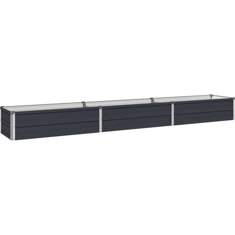 Cama de Jardín Elevada Gris antracita 240 x 40 x 24 cm vidaXL (1/5)