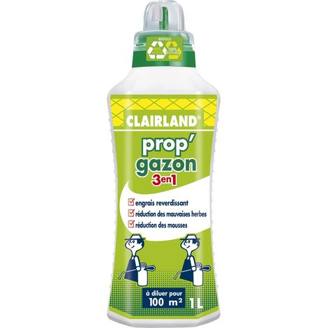 Engrais Prop'Gazon 3 en 1, A diluer, Pour 100 m², 1 L, CLAIRGAZ1000 (1/4)