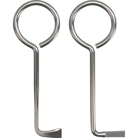 Lot de 2 clés à serrure professionnelles universelles pour ouvrir presque toutes les portes clés universelles pour portes de chambre serrurier ouvre (1/4)