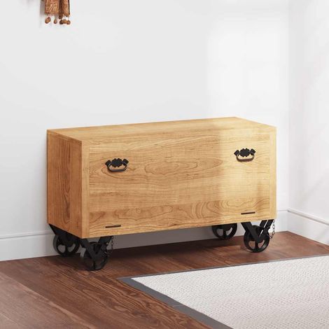vidaXL Zapatero madera maciza de mango 86x35x55 cm (1/4)