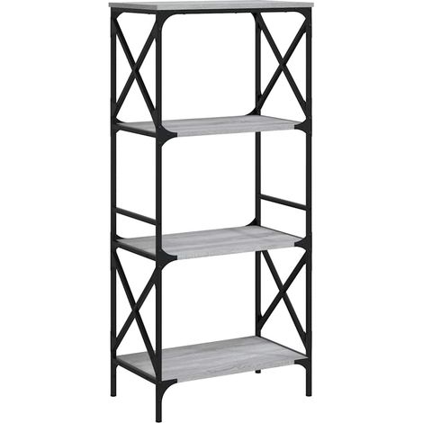 Maison Exclusive - Librería 4 estantes madera ingeniería gris Son