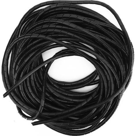 Lot de 2 gaines de protection spiralées en PP noir de 6 mm (1/5)