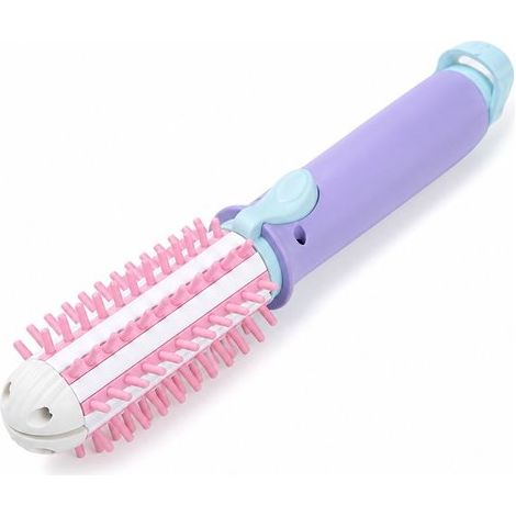 Mini brosse à boucler – 1 pouce – 2-en-1 air chaud et lisseur – Violet – Compact – Voyage (1/5)