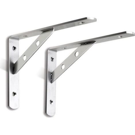 Supports D’Étagère Flottant, Equerre Etagere Murale Triangulaires De 90 Degrés En Acier Inoxydable,, 2 Pcs 15cm