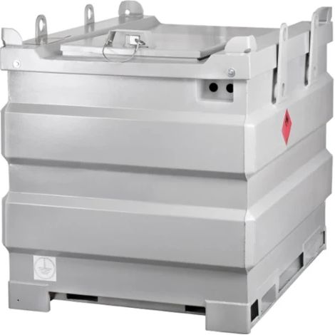 Pressol – Citerne mobile 1000 litres pour GNR et fioul – Acier double paroi – Transportable par chariot élévateur – 3 entrées/sorties flexibles