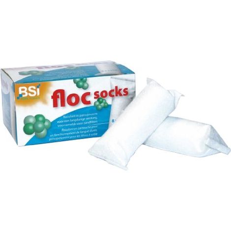 BSI - Floc Socks - Calcetines de floculación - Floculante para piscina - 8 x 125 g