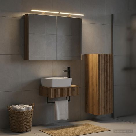 vidaXL Bathroom Cabinet Set 4 pcs Artisan Oak Engineered Wood (1/5)