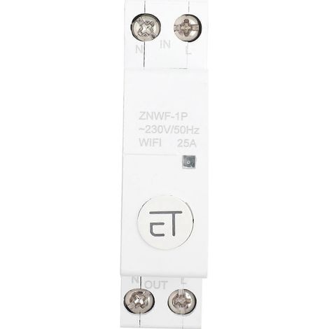 Intelligenter WLAN-Leistungsschalter mit Fernbedienung für Verteilerkasten, 1-polig, AC230V, IP20