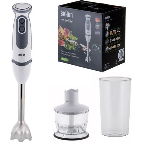 Braun mq 5235 wh minipimer 5 Stabmixer 1000w mit Zerhacker, Messbecher und Schneebesen (1/5)