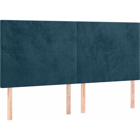 Maison Exclusive - Cabecero Terciopelo Azul Oscuro 180x5x118/128