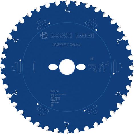 Bosch PRO EXPERT Wood Circular Saw Blade, 254 x 2.4/1.6 x 30 mm, T40 2608902238 (1/4)