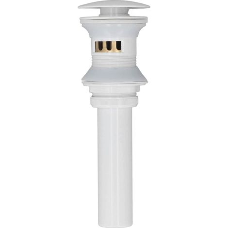 Noyau pop-up de vidange, blanc, pour lavabo et salle de bain (1/5)