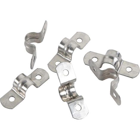 16 colliers de serrage pour tubes de 35 mm en acier inoxydable 304, clips de tension à deux trous, colliers de serrage en U. (1/5)