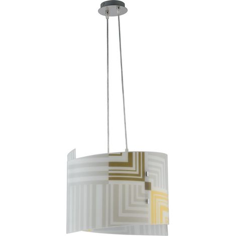 "Sospensione SEVENTY in vetro bianco 45 cm." (1/3)