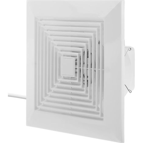 Decken- oder Wandabluftgerät 250x250 mm, mit Rückschlagventil für Bad- und Raumbelüftung