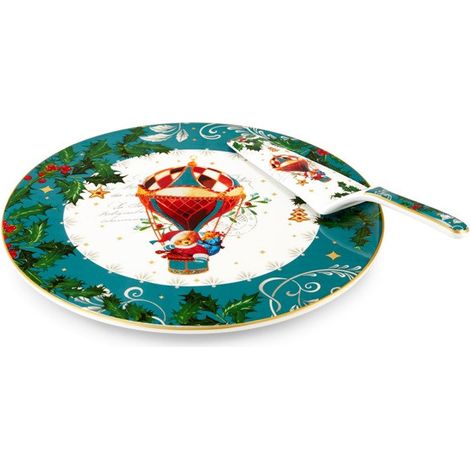 Fade Melchy piatto panettone porcellana con paletta ø 30 cm