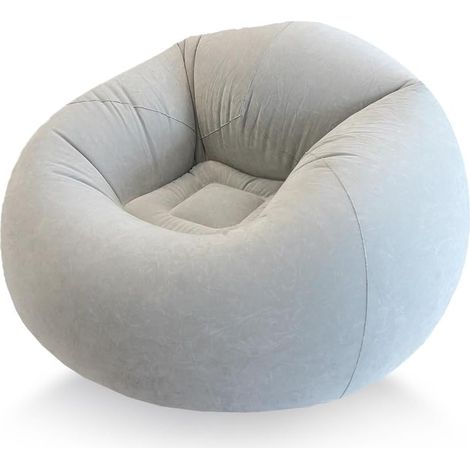 Canapé d'air d'extérieur portable et imperméable, fauteuil gonflable, pouf, camping, plage, piscine et voyage, gonflable, portable, confortable (gris) (1/5)