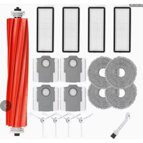 19 pièces de rechange pour aspirateur Roborock Qrevo S Qrevo Plus Qrevo MaxV Qrevo Pro, non compatible avec Q Revo, pour parquets, cuisine, intérieur, en ABS, caoutchouc (1/4)