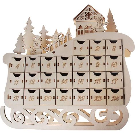 Calendrier de bureau en bois, idéal pour la maison, le bureau, les loisirs, ou même un traîneau. (1/5)
