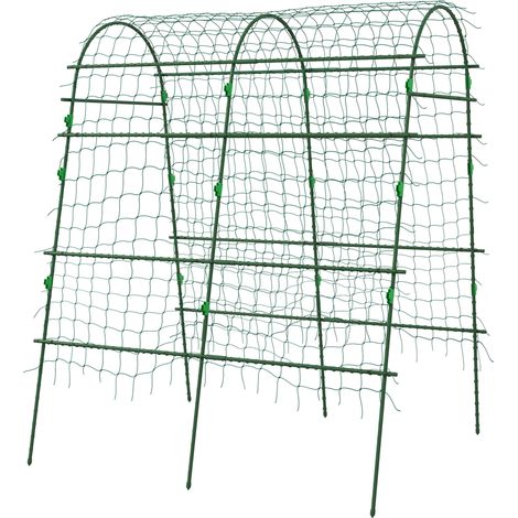 Arche en treillis métal filet protection oiseaux montage facile 144x167x206 cm (1/5)