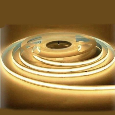 TrAdE Shop Traesio - Striscia Led Flessibile Strip Led Cob 12v 70w Luce Fredda Calda Naturale 12v - -Bianco Caldo      -