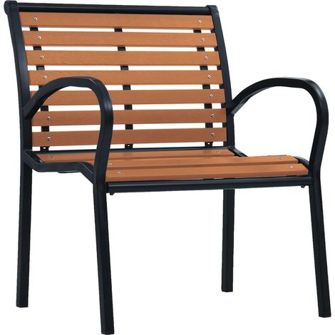 Maison Exclusive - Gartenstühle 2 Stk. Stahl und WPC Schwarz und