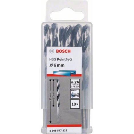Broca para metal HSS-RPointTeQ DIN338 6.0x57x93 (10 uds.) BOSCH 2608577228