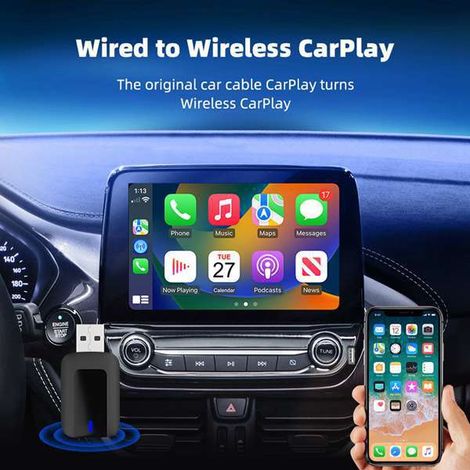 Apple CarPlay 2-in-1 Wireless Android Auto Kabelgebundene zu Wireless CarPlay Box (1/4)