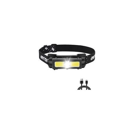 Leistungsstarke 1000-Lumen-Stirnlampe, wiederaufladbare LED-Stirnlampe mit rotem und weißem Licht und abnehmbarem Magneten, 7 Modi für Laufen, Camping, Angeln [Energieklasse A+++]