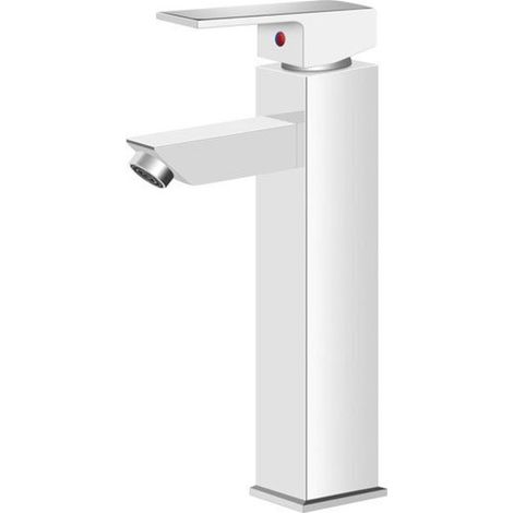 Grifo lavabo caño alto monomando, Cromo (1/3)