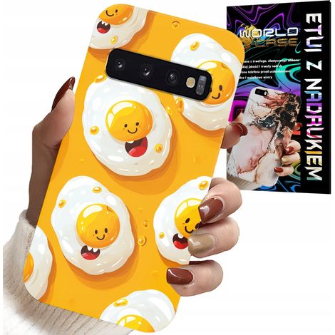 Coque pour Samsung Galaxy S10 - Coque œufs souriants mignons + film protecteur (1/5)