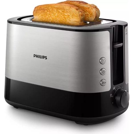 Philips Viva Collection HD2635/90 tostapane nero e titanio