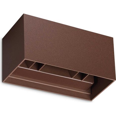 Ideal Lux ATOM Applique murale extérieure LED intégrée à 4 lumières café 2100Lm 3000K IP54