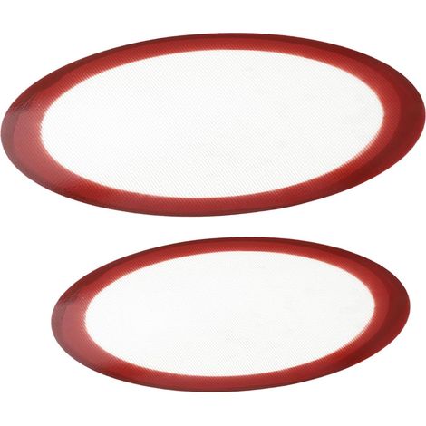 BESPORTBLE Lot de 2 Tapis de Cuisson Ronds en Silicone Alimentaire Diamètres 254 MM et 308 MM Tapis de Cuisson Antiadhésifs Réutilisables pour Pizza et Pâtisserie Grosse Surface'-'- (1/5)