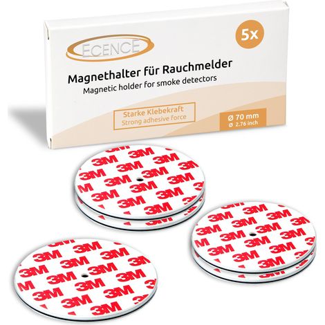 5x Magnethalterung 70mm für Rauchmelder Feuermelder Magnet-Befestigung (1/4)