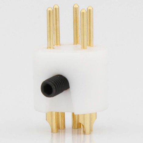 Connecteur Turnlabe DIN 5 broches mâle plaqué or, compatible avec les platines et bras de lecture, notamment REGA, LINN, ROKSAN, etc. (Connecteur mâle) (1/5)