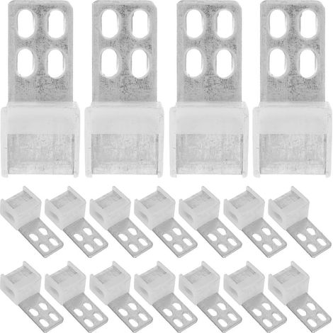Ensemble de 24 clips de fixation robustes en métal argenté pour la réparation des ressorts de canapé (1/5)