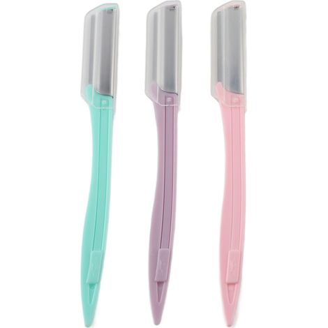 Rasoir à Sourcils 3 Pièces pour Femmes, Lame en Acier Inoxydable, Épilateur Visage et Sourcils (1/5)