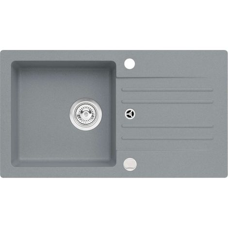 Alveus Cortina - Lavello in granito 75x42 cm, con comando dello scarico, concrete 1133777