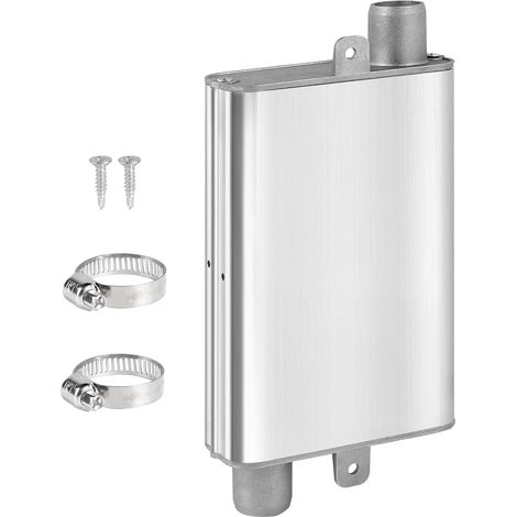 1 Pièce Silencieux d’échappement 24mm Alliage d’aluminium pour chauffage auxiliaire pour systèmes d’échappement auto avec clips et vis renforcé – Compatible (Argenté) (1/5)