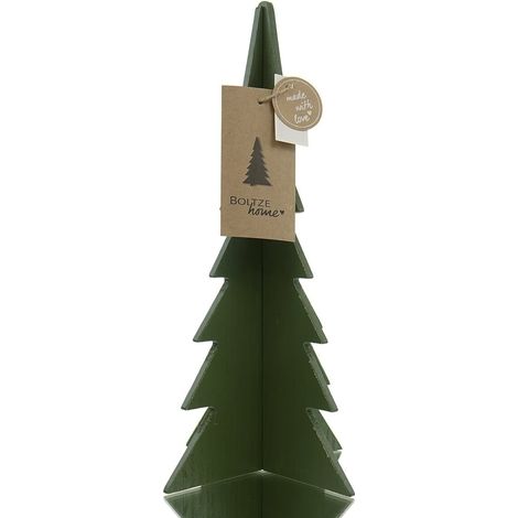 Boltze Weihnachtsdeko Tannenbaum Ceti L Dunkelgrün 30,3 cm - Holz (1/2)