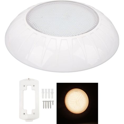 Lampe LED submersible pour piscine et fontaine, étanche IP68, fixation murale, blanc chaud-AquaForge