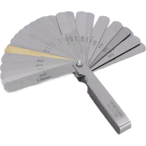 Jauge d'épaisseur 32 lames inox outil de mesure d'écart 0.04-0.88mm (1/5)